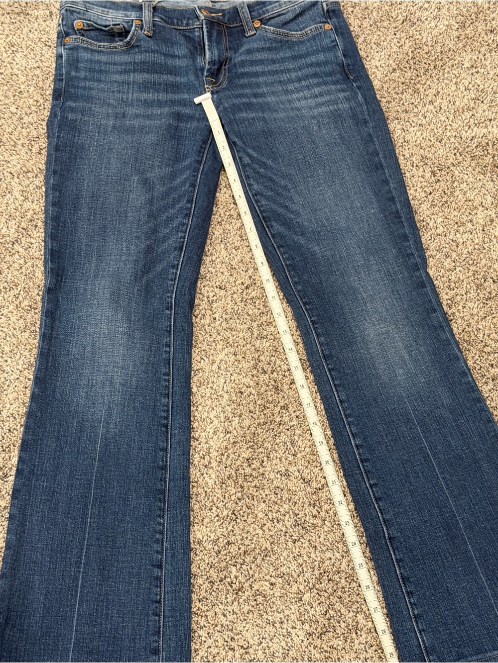 7 For All Mankind Dark Blue Flare Jeans